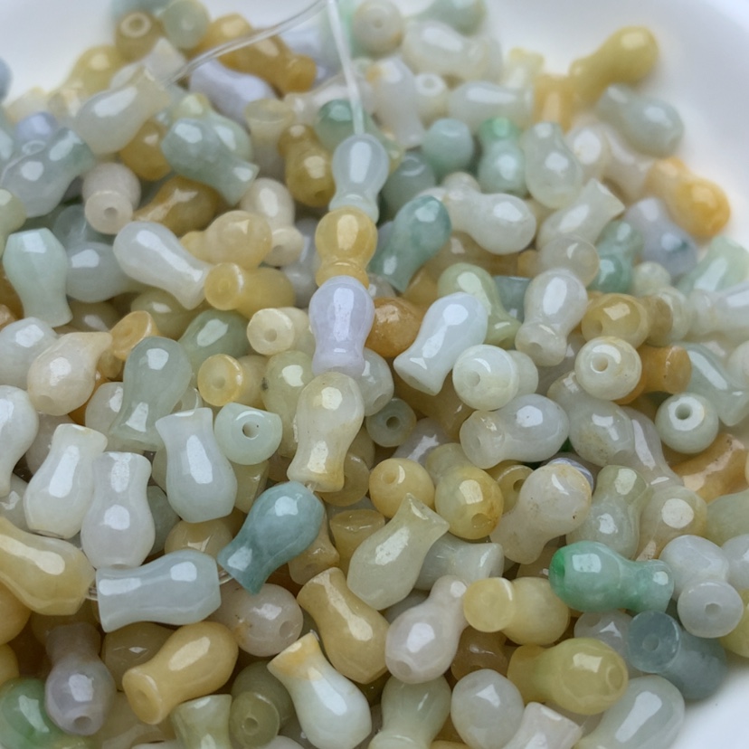 【闪购商品】翡翠手链未镶嵌卡5x8多宝花瓶50颗