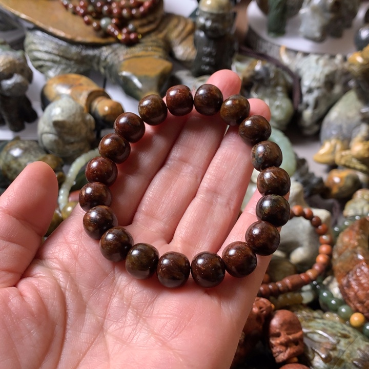 岫岩河磨玉（透闪石质玉）手链未镶嵌