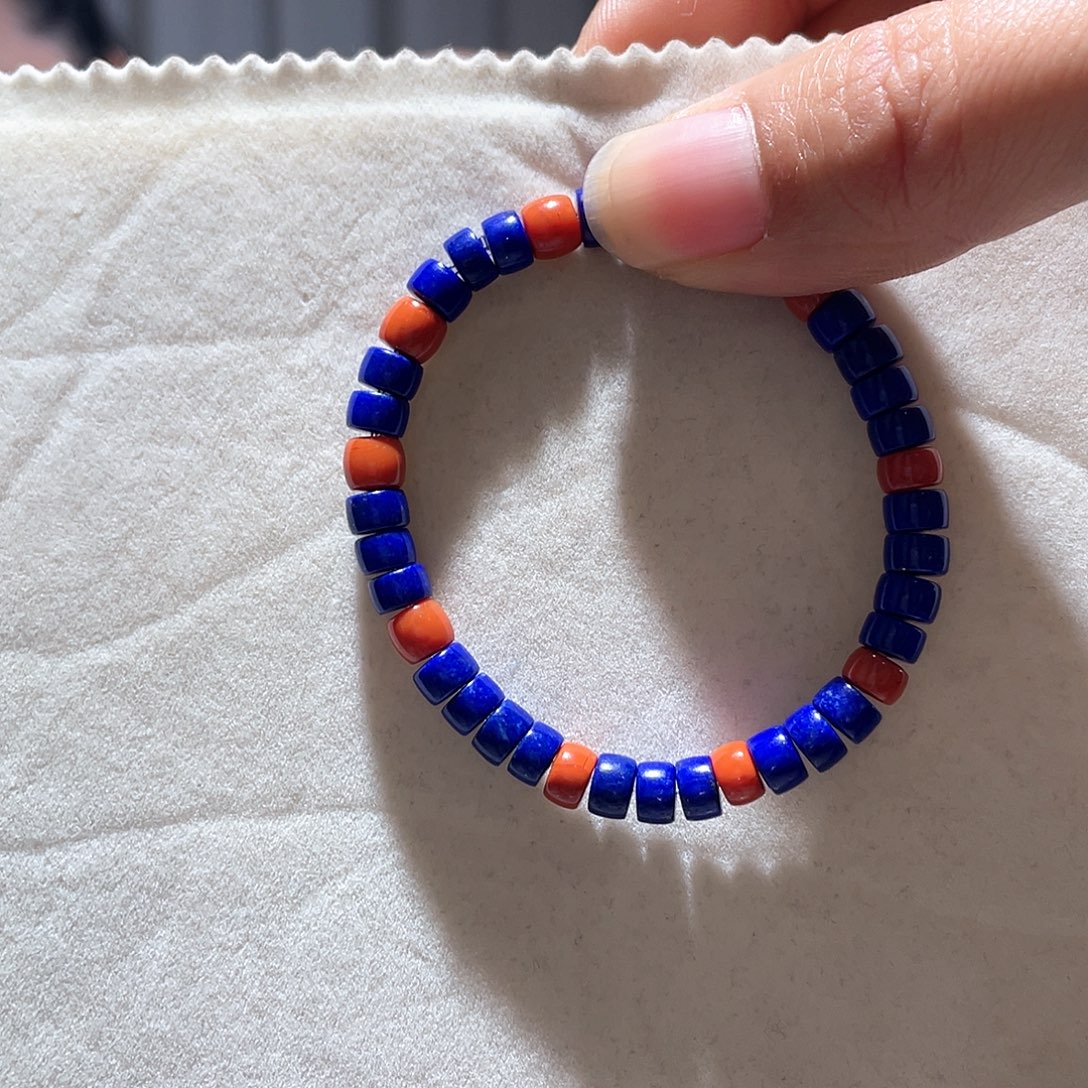 青金石未镶嵌手链原创