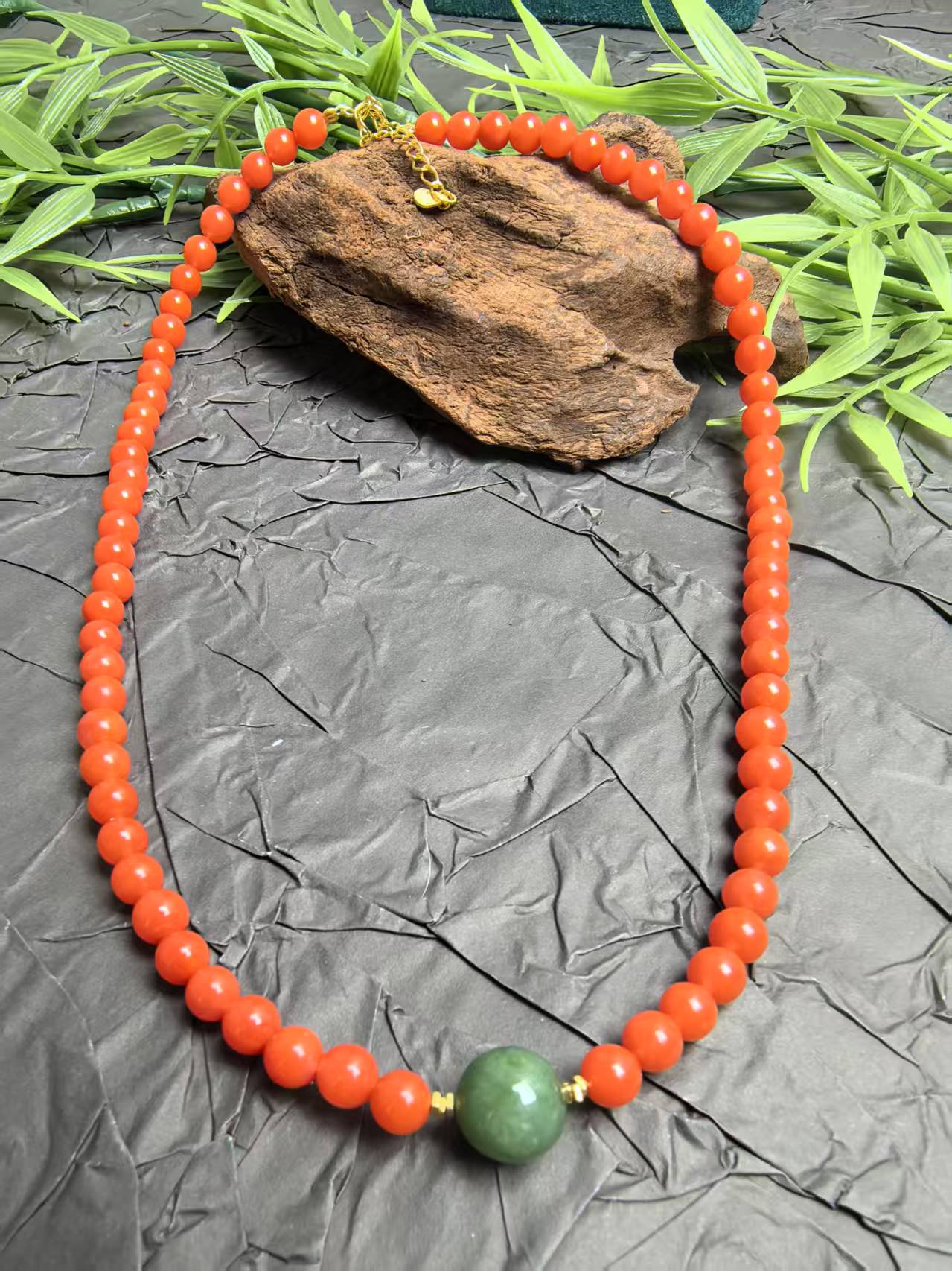 【蜜语】籽 料 南红锁骨链气质时尚