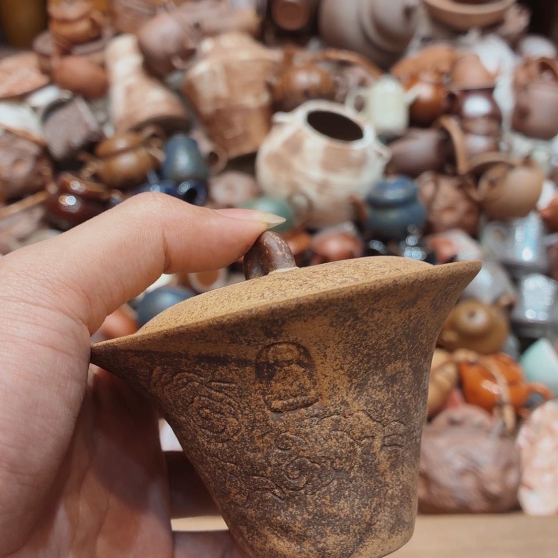柴烧老岩泥高温茶器皿