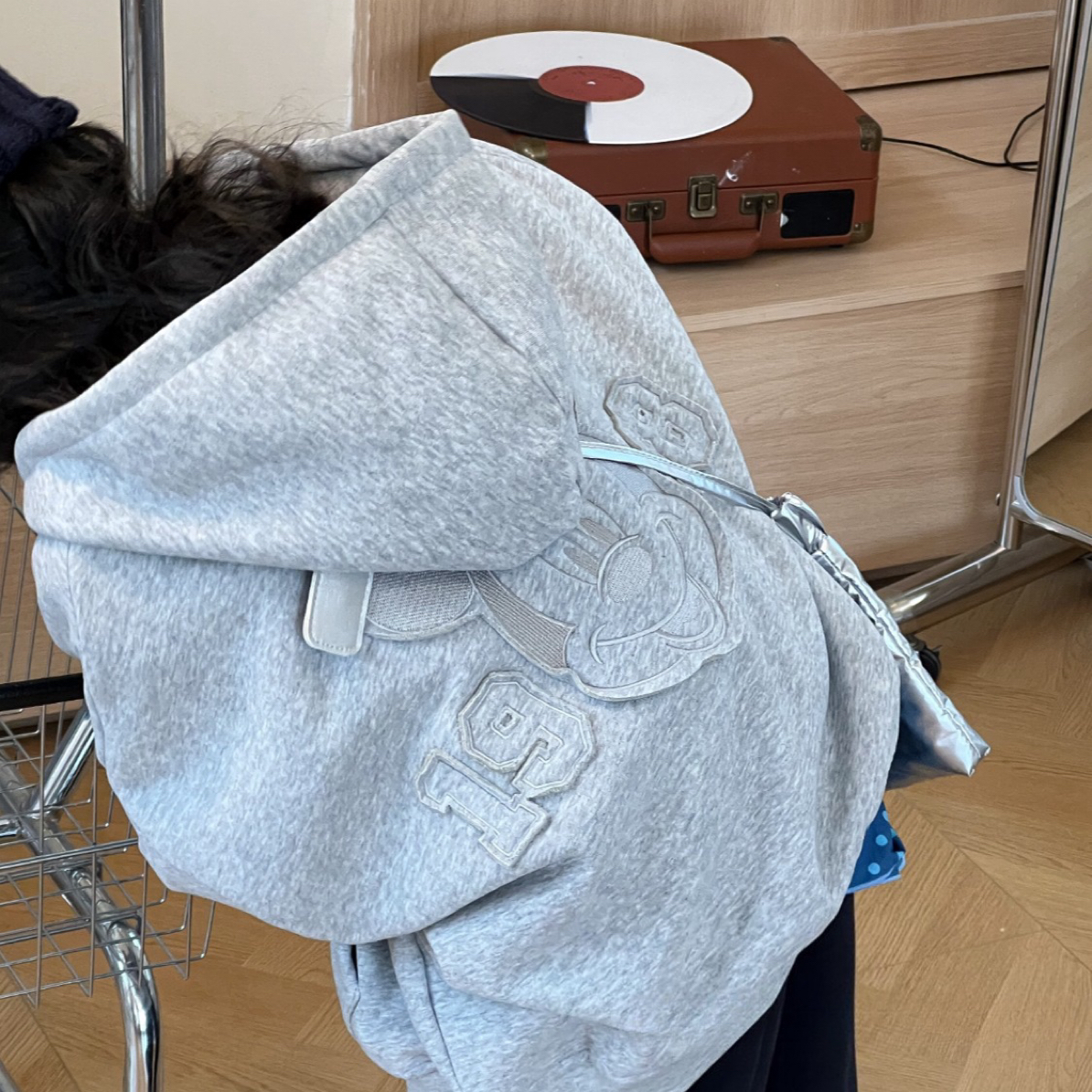 冬款米奇连帽一体绒卫衣外套88186