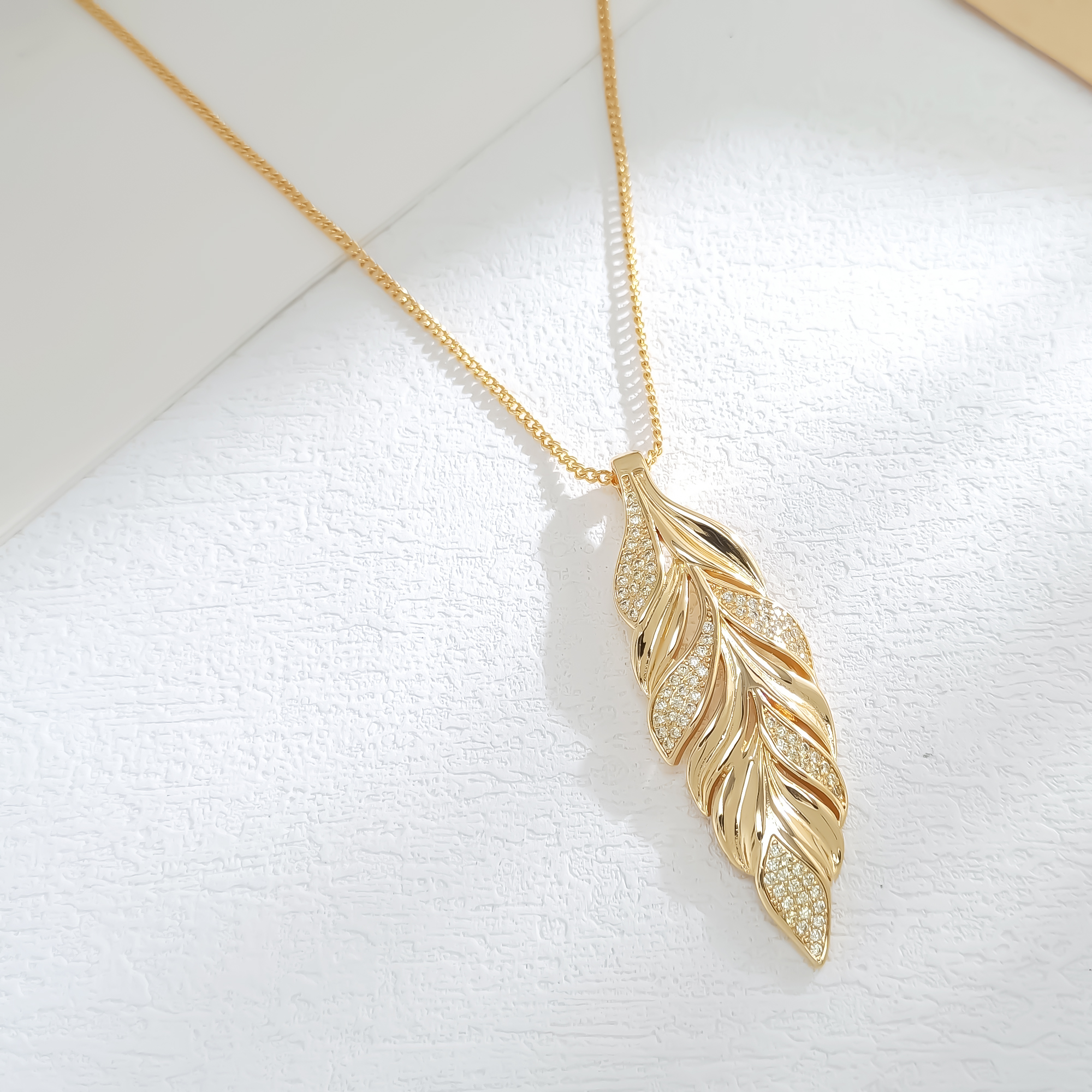 铜合金项链 VWJC-010019【秋叶锦匣】项链欧美轻奢气质时尚小众