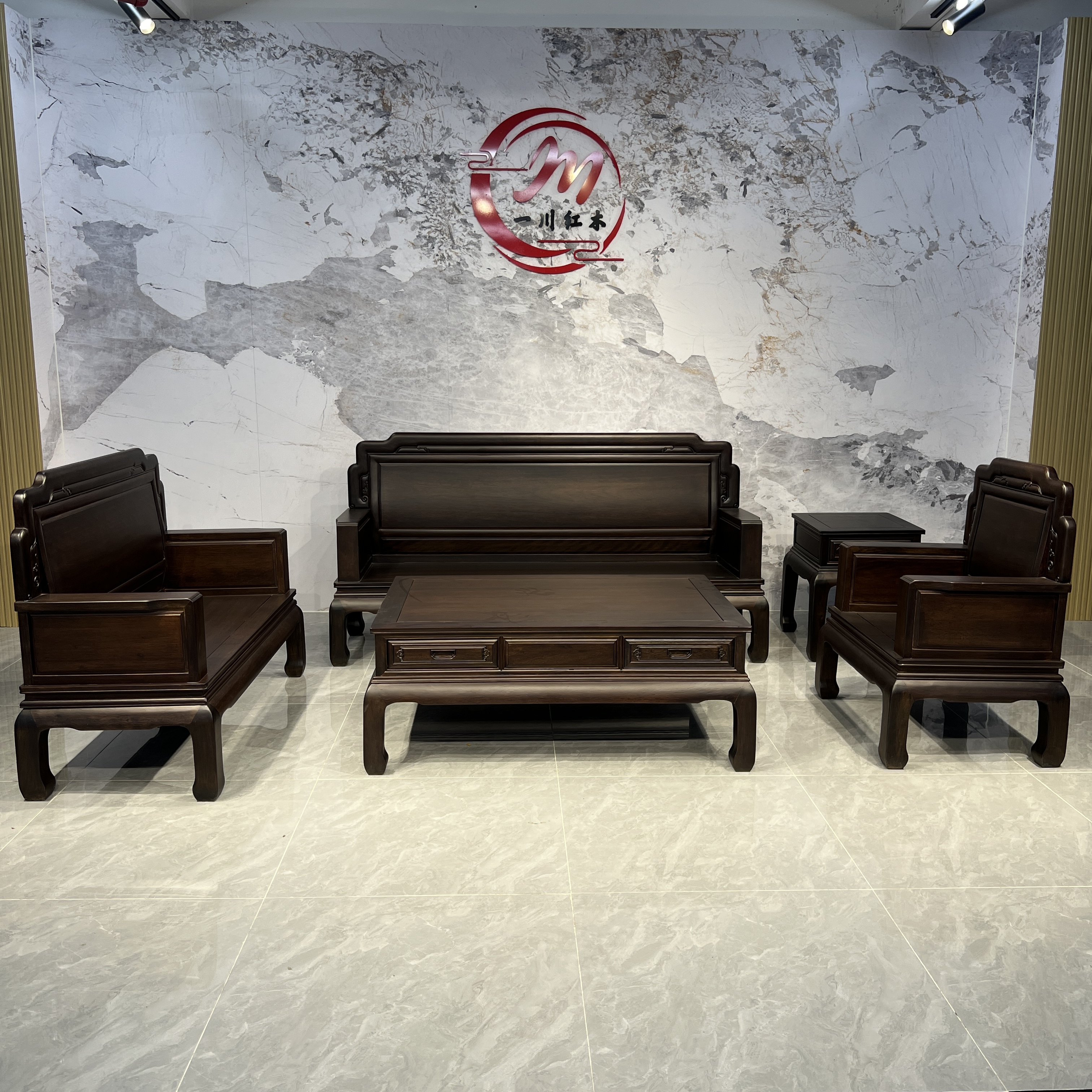 （吉利）一川家居实木家具简约古典别墅储物客厅沙发成套家用