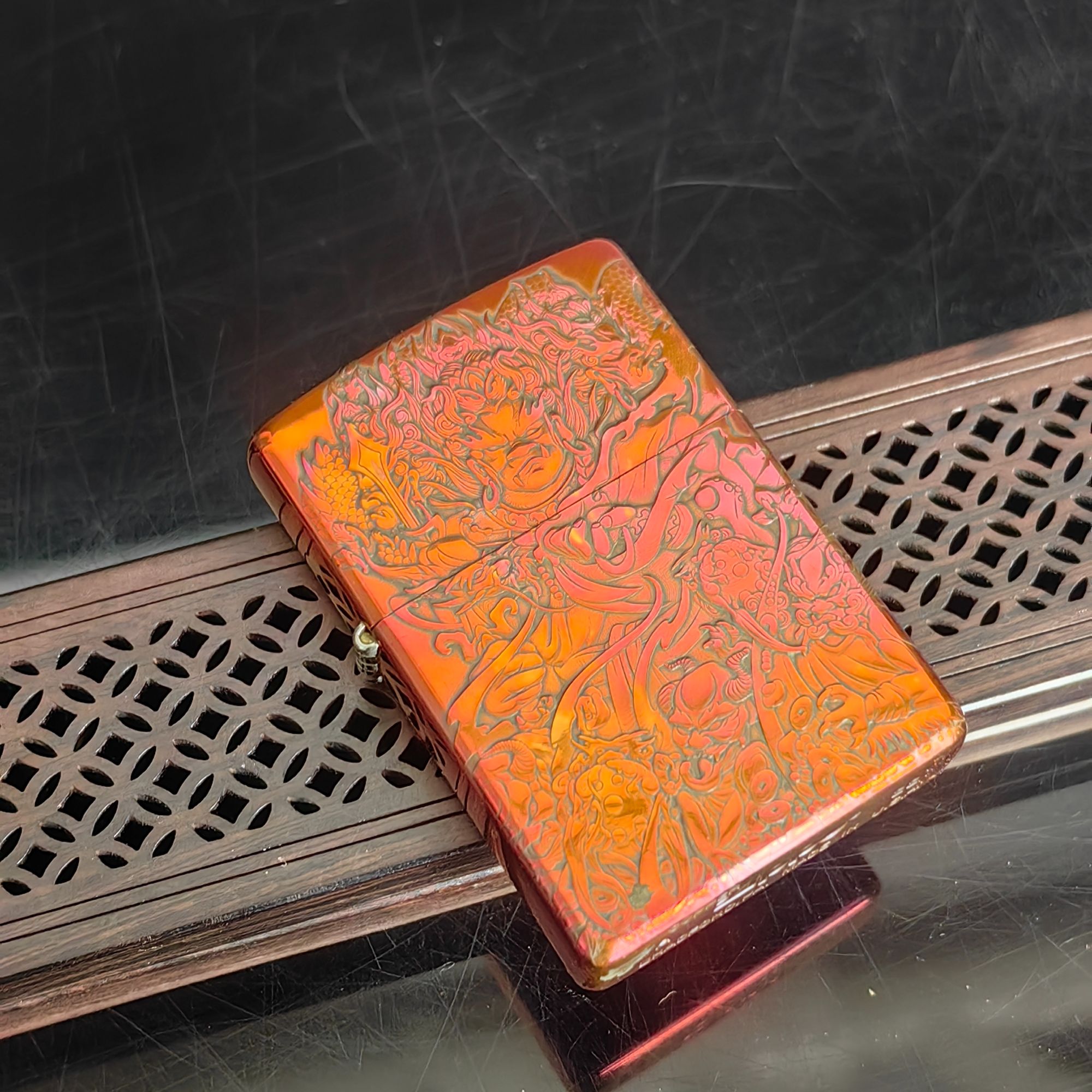 zippo打火机 DB  紫铜烧御龙不动  DY9920FD*947dabai