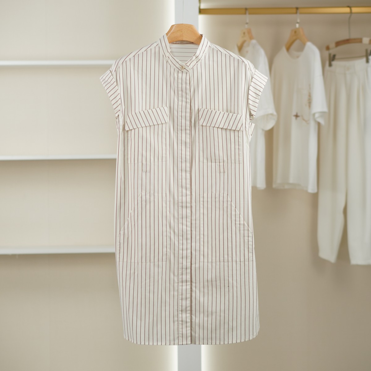 麦迪尚品【设计师】40610171 夏季简约条纹连衣裙品牌撤柜女装折扣