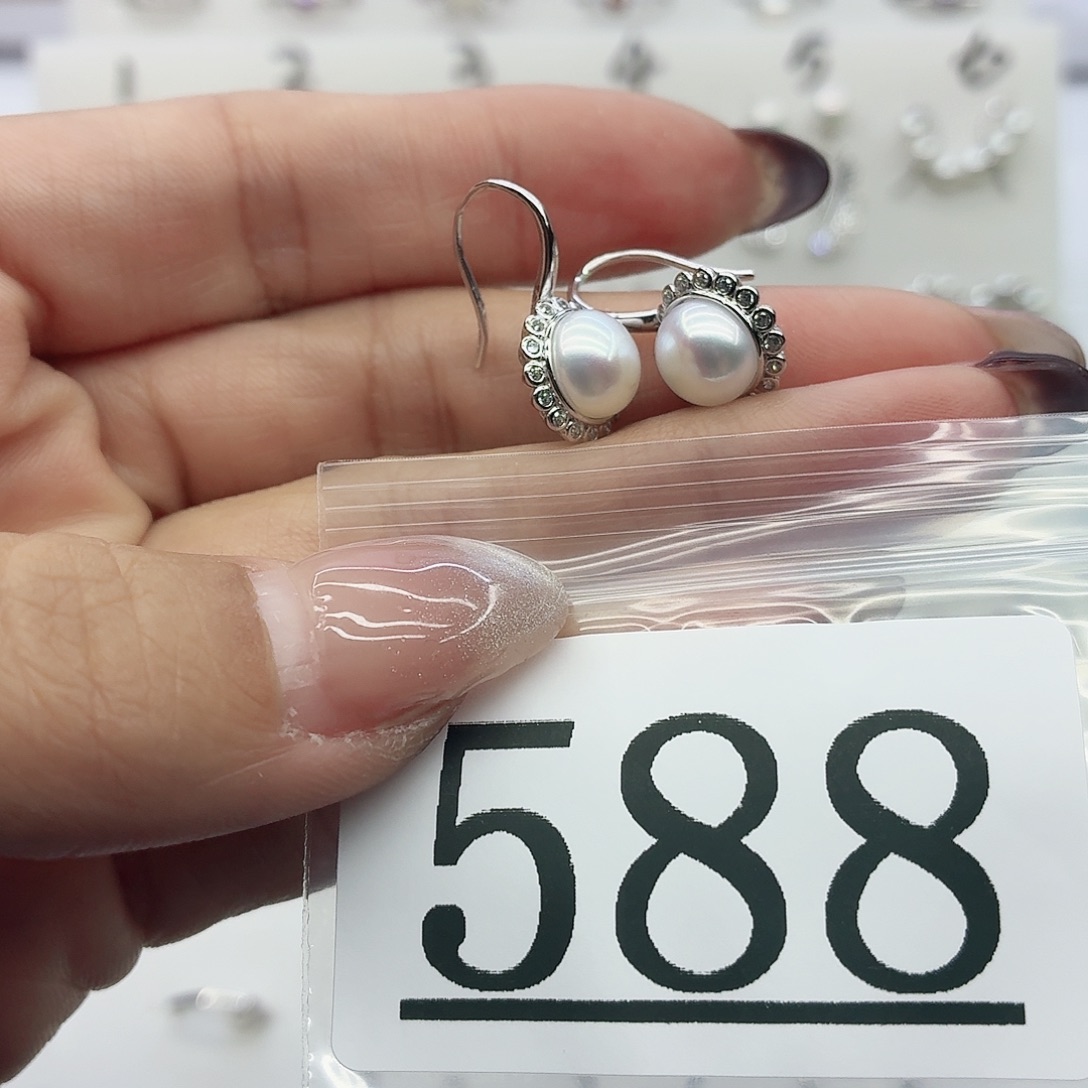 ༄***࿐银S925镶嵌淡水珍珠珠宝奇石588