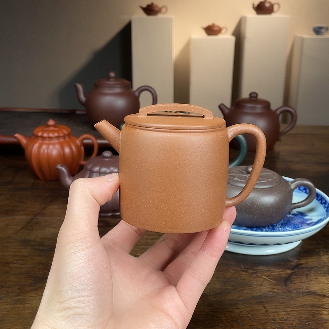 紫砂茶壶李雪 汉瓦 段泥 150 半手工