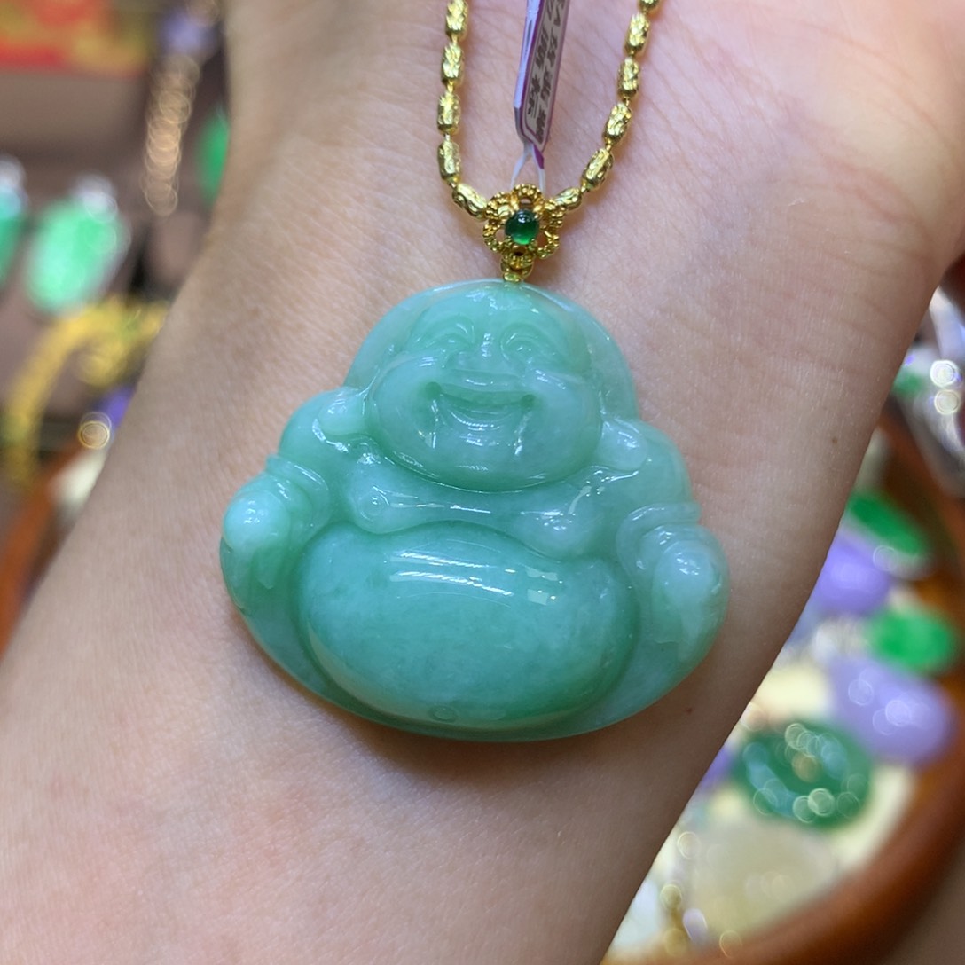 【闪购商品】翡翠18K金镶嵌颈饰翡翠