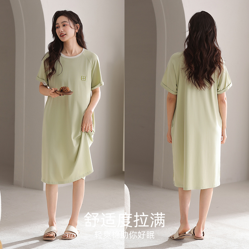 【凉感莫代尔棉】睡裙女款爆款2025新款超柔软冰丝薄款短袖夏季家居