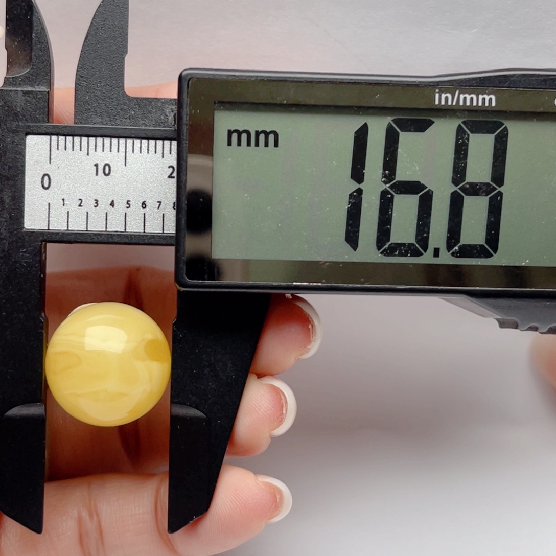 蜜蜡裸石未镶嵌蜜蜡圆珠 思思