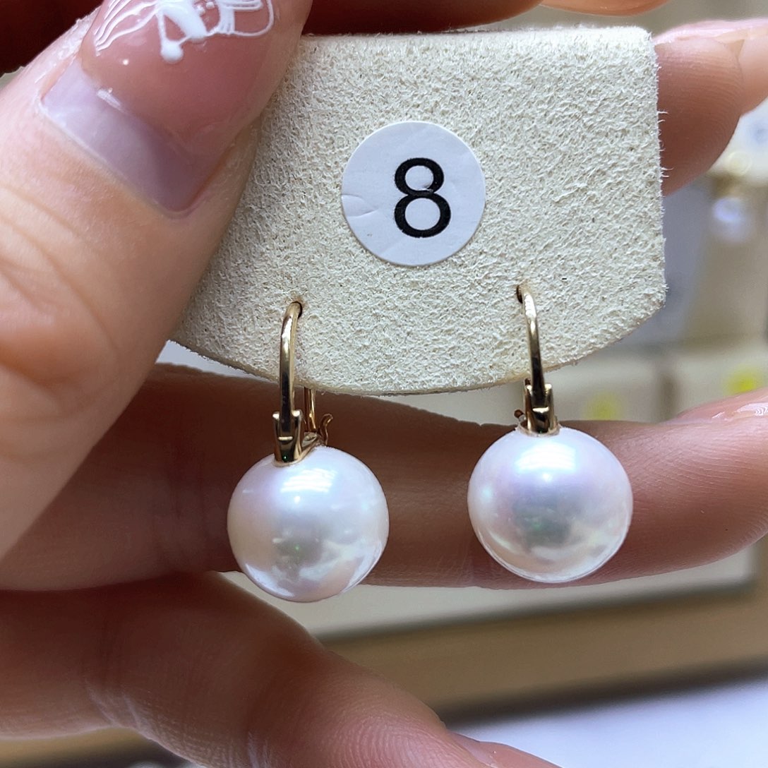 淡水珍珠耳饰银S925镶嵌
