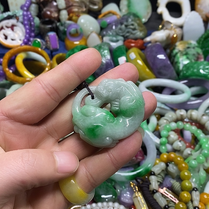 颈饰未镶嵌翡翠缅甸翡翠首饰配饰