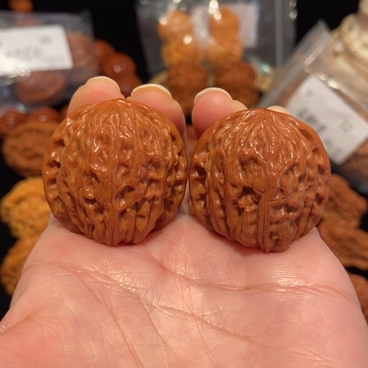 文玩核桃把件34磨盘