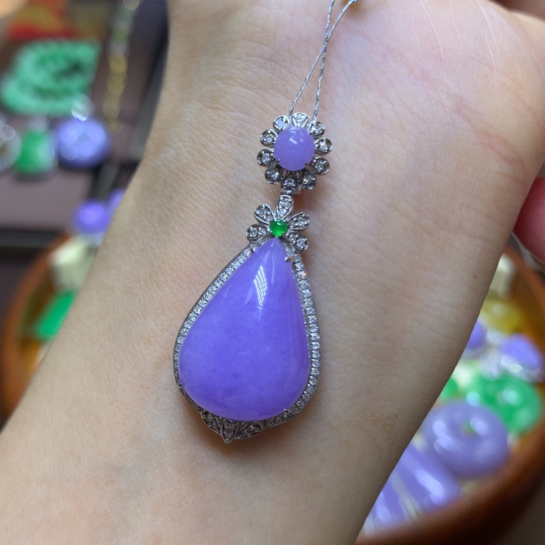 【闪购商品】翡翠18K金镶嵌颈饰翡翠