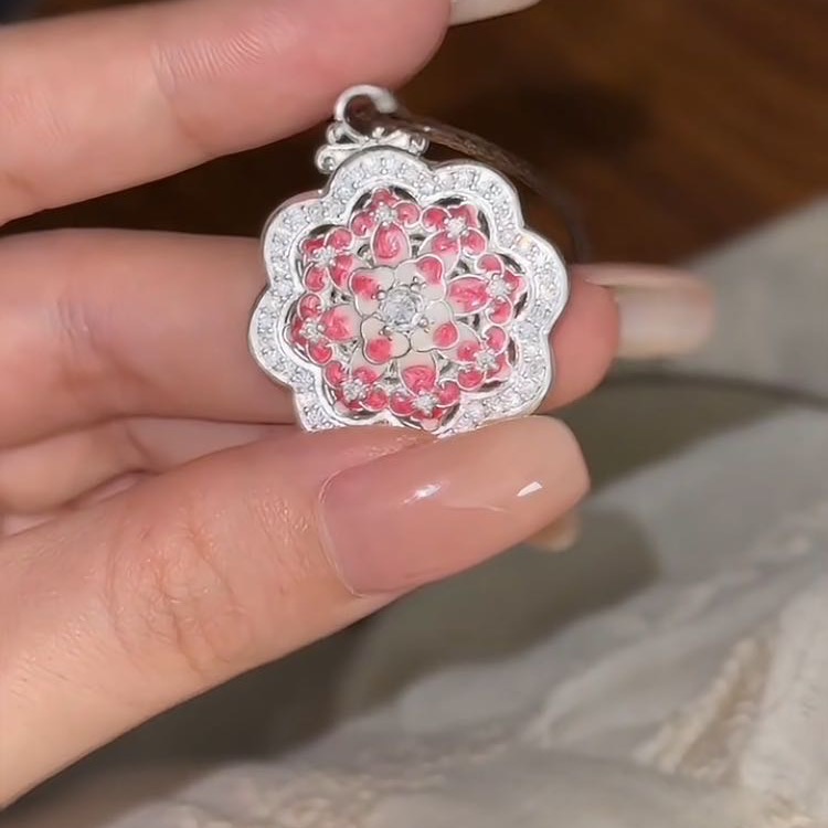 足银银制品 足银55号【杜若】足银999足银吊坠实心12g