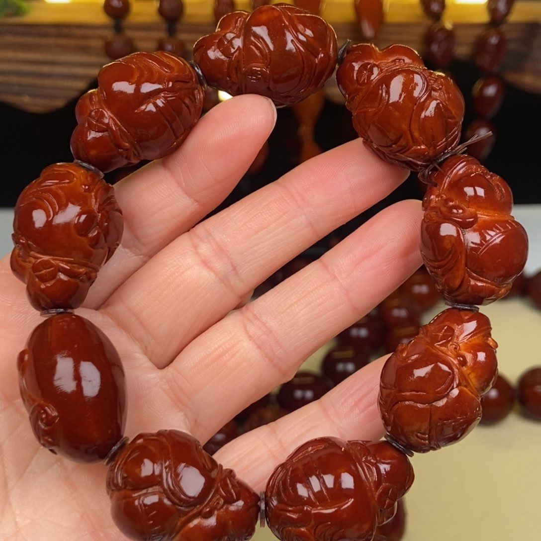 橄榄核吊坠海派财神