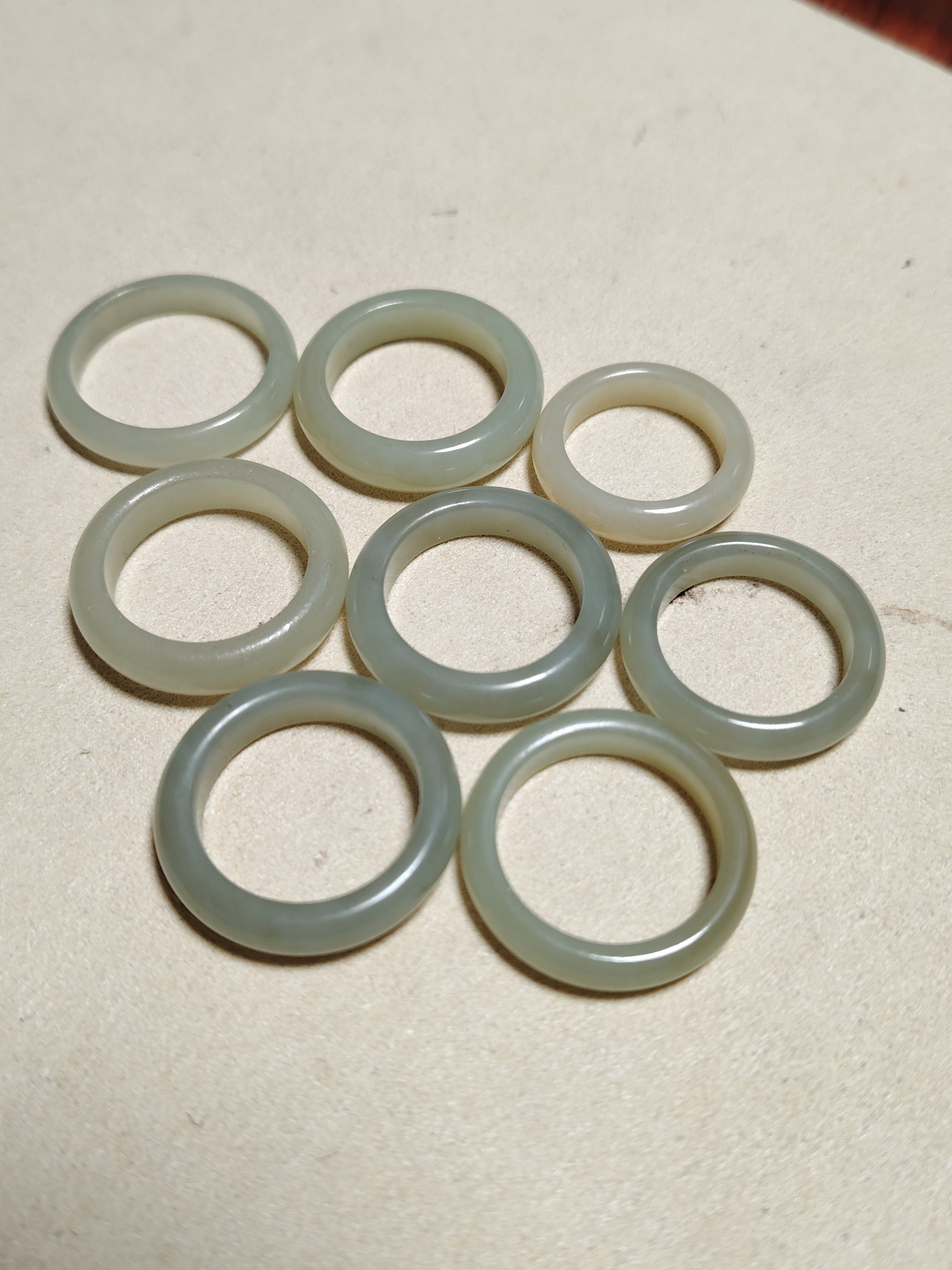 和田玉晴水戒圈卡19mm（多样性发货，拍一发一）