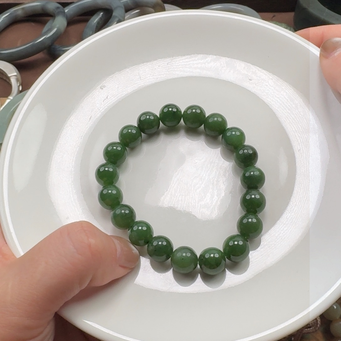 和田玉手串10未镶嵌