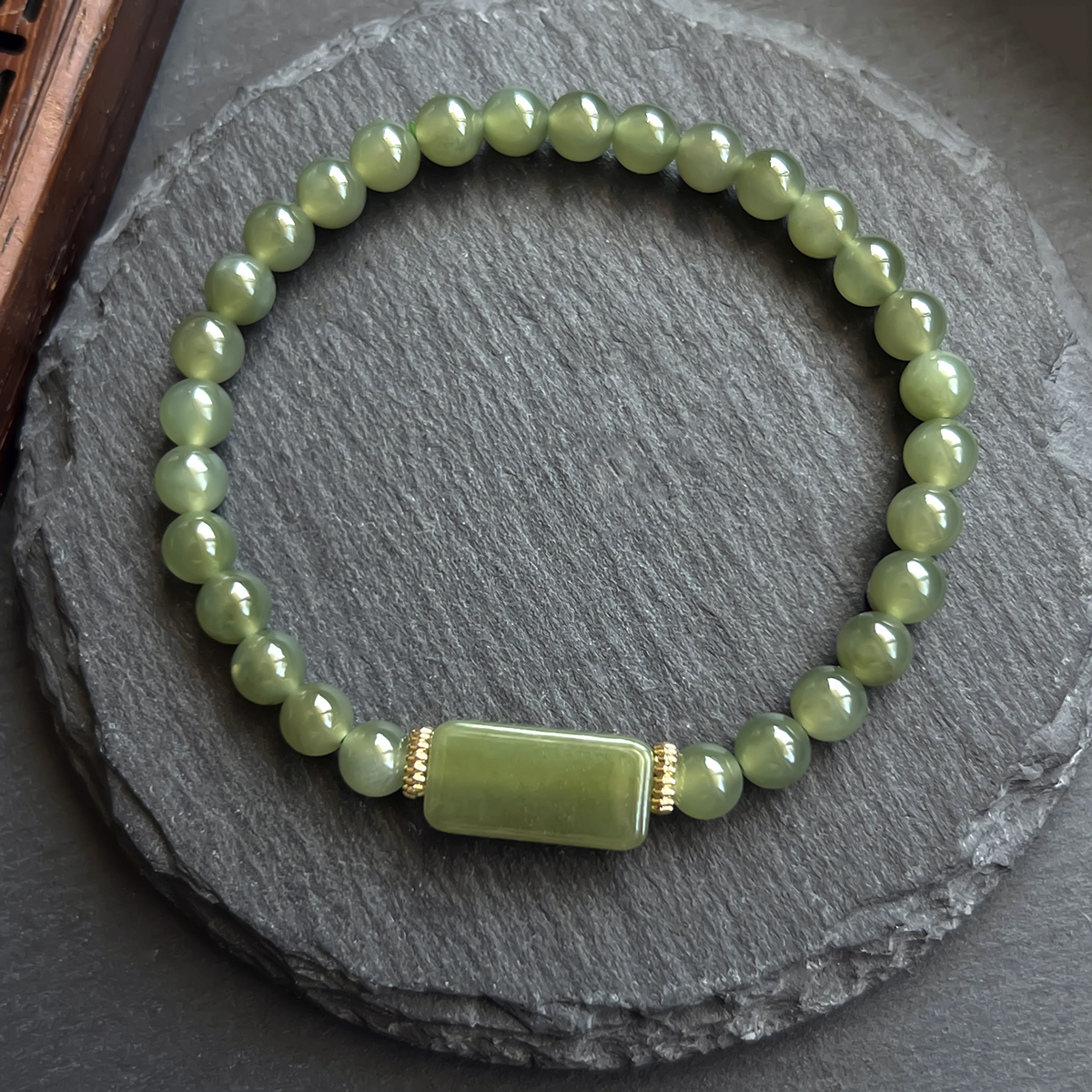 和田玉配和田玉无事牌时尚原创设计国风--085