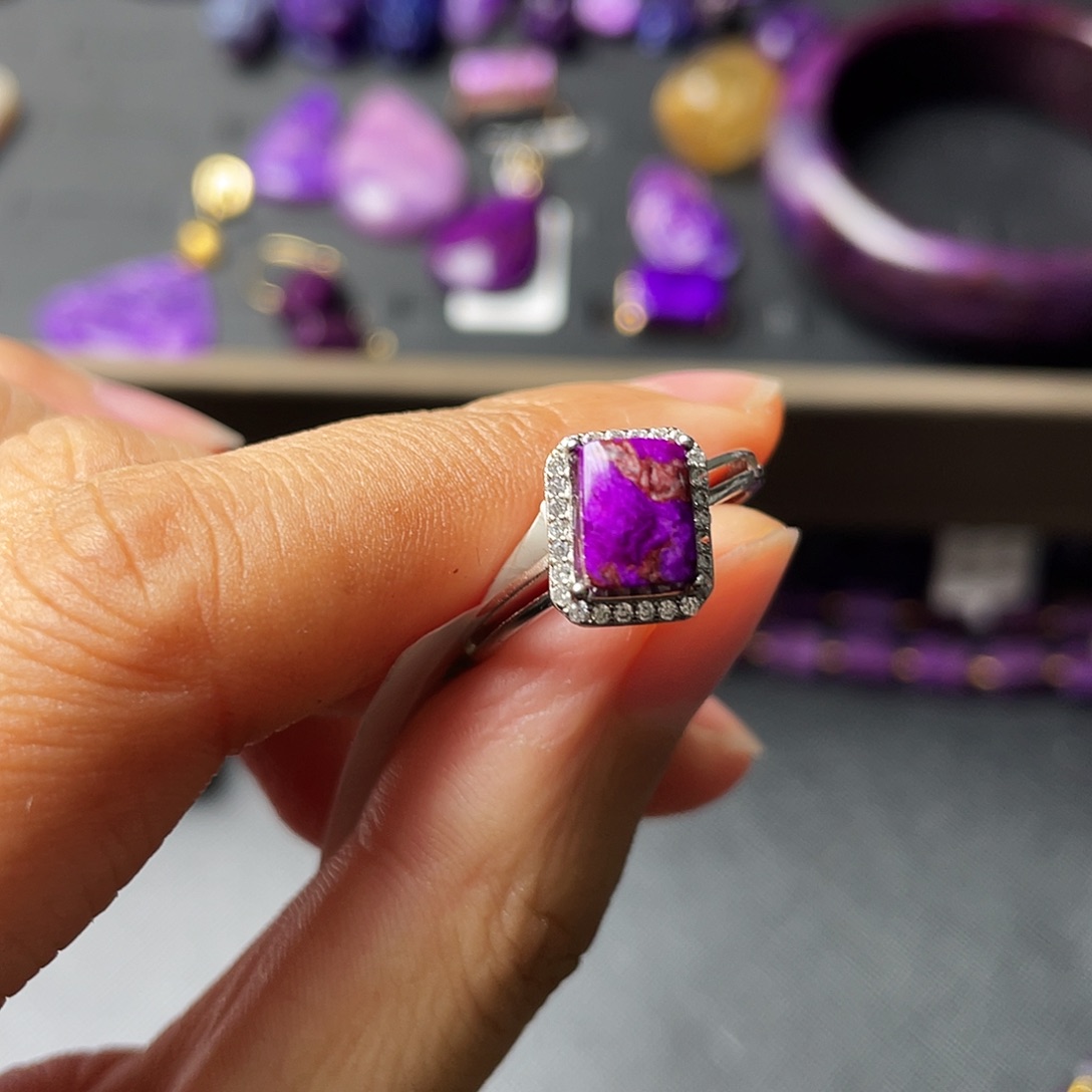 苏纪石（舒俱来）戒指银S925镶嵌