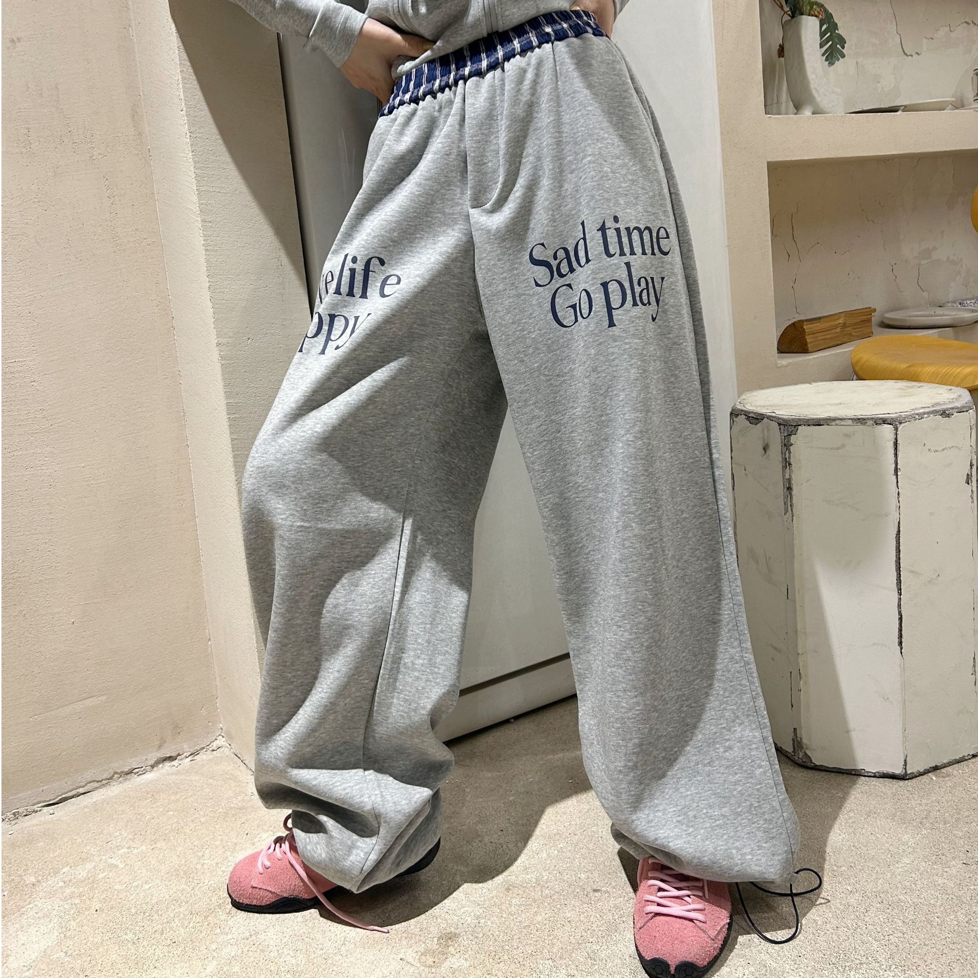 休闲运动套装韩版抽绳潮流春秋百搭直筒阔腿春季夏季休闲秋季