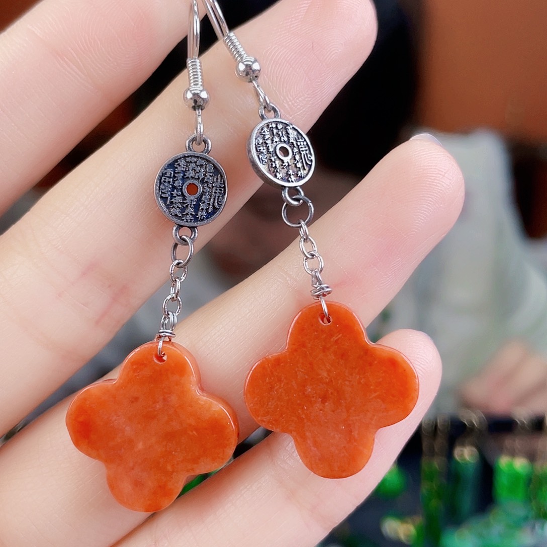 翡翠未镶嵌耳饰饰品