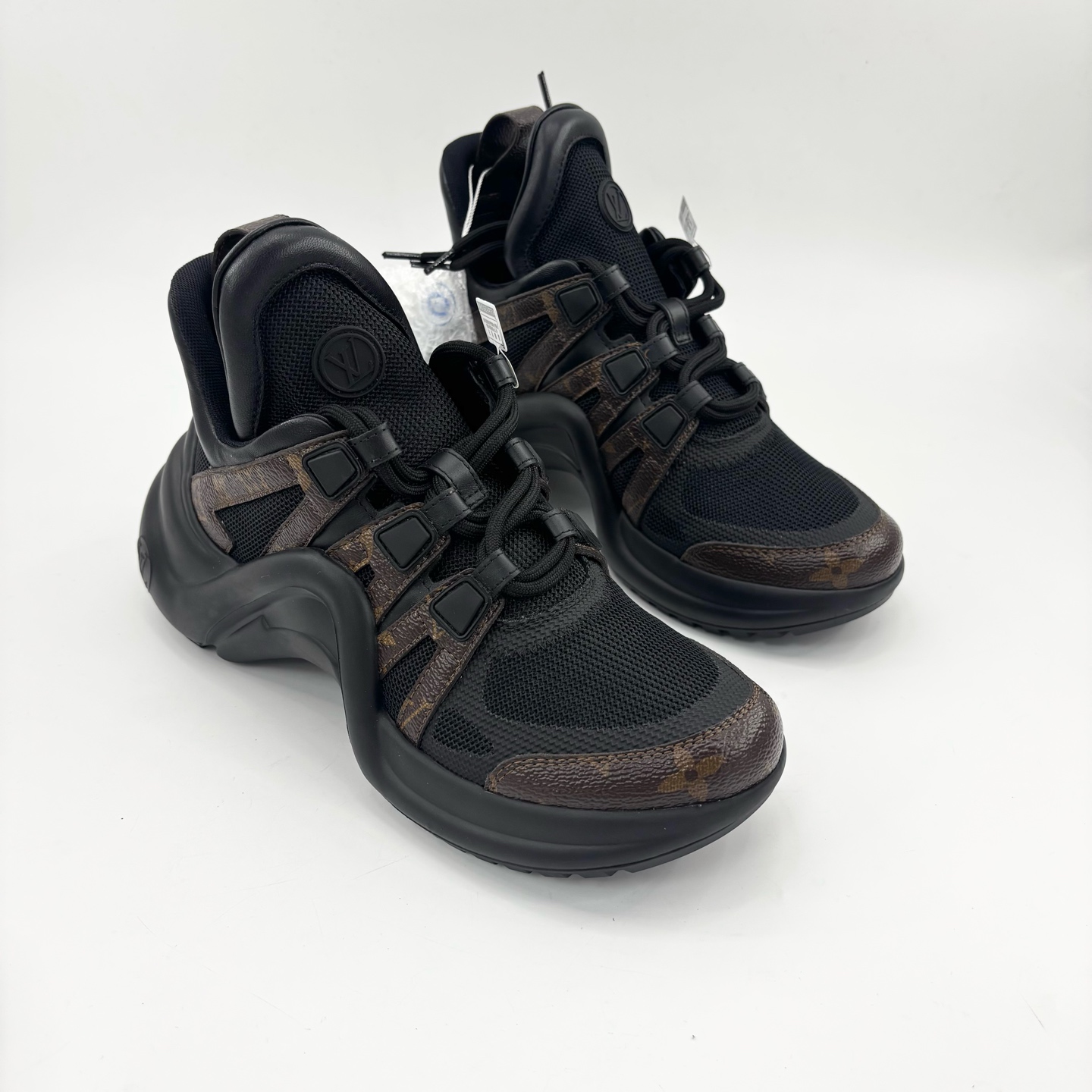 99新 LouisVuitton/路易威登 36.5码/黑老花拱桥老爹鞋/p0216