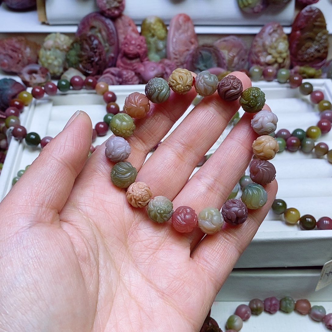 玛瑙/玉髓盐源玛瑙手链未镶嵌