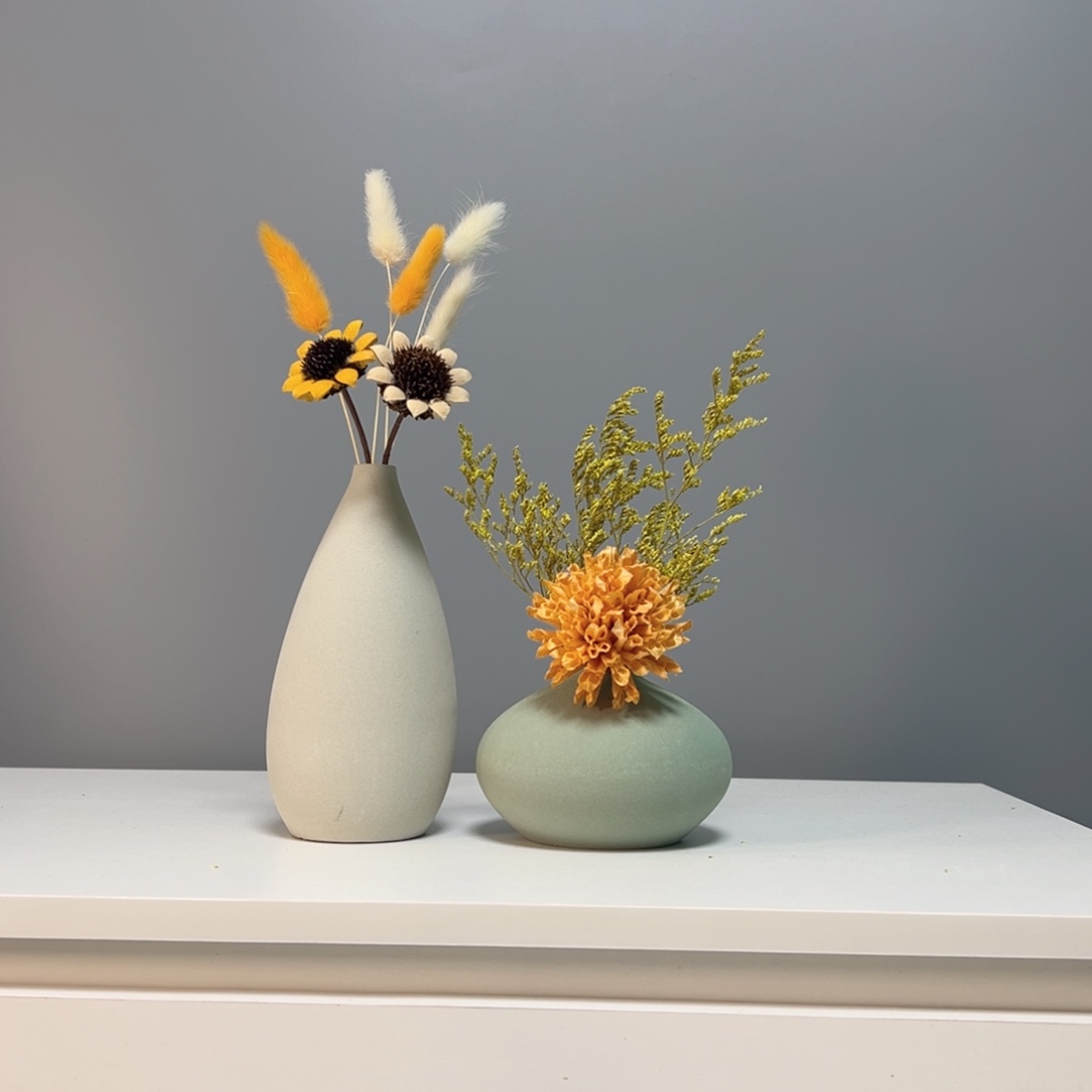 陶瓷花瓶景德镇手作陶瓷花瓶摆件无孔