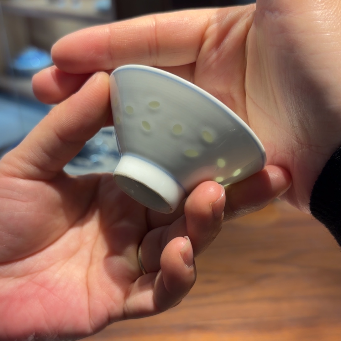 景德镇玲珑斗笠杯