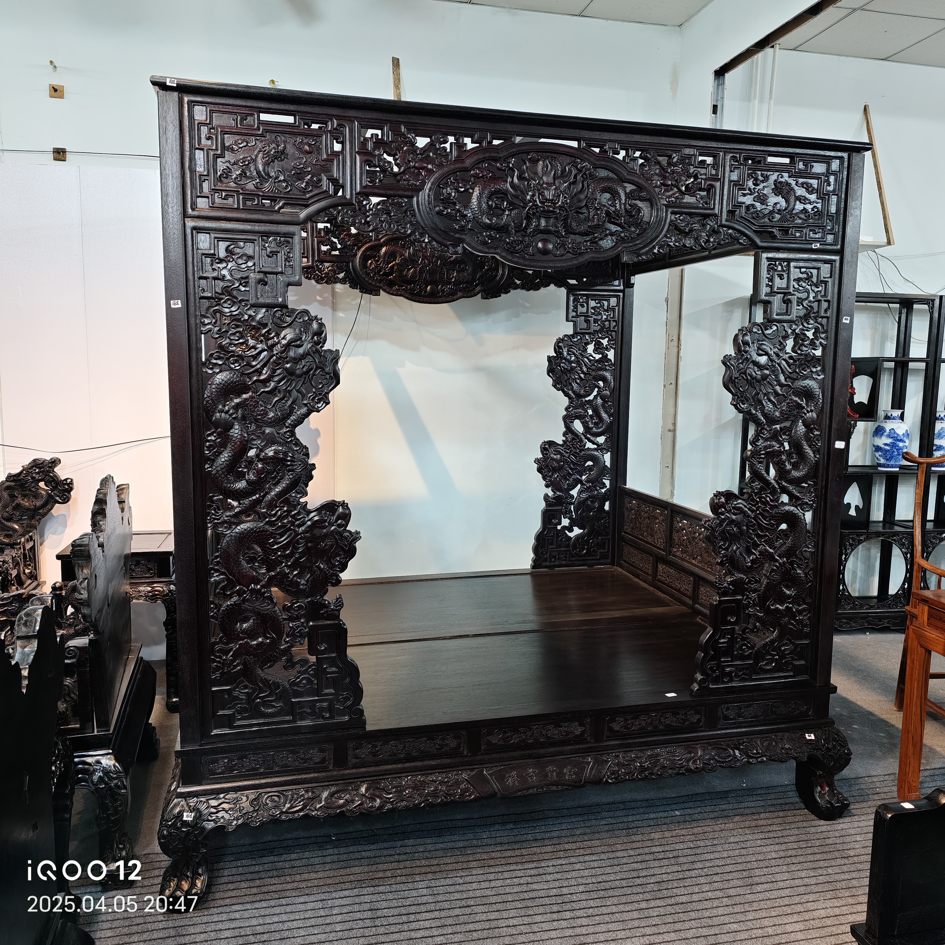 大气雕龙架子床纯实木拔步床