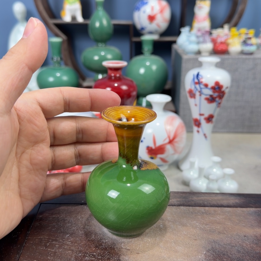 陶瓷手工小花器摆件