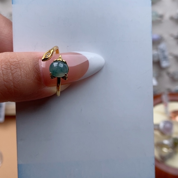 翡翠戒指银S925镶嵌11111