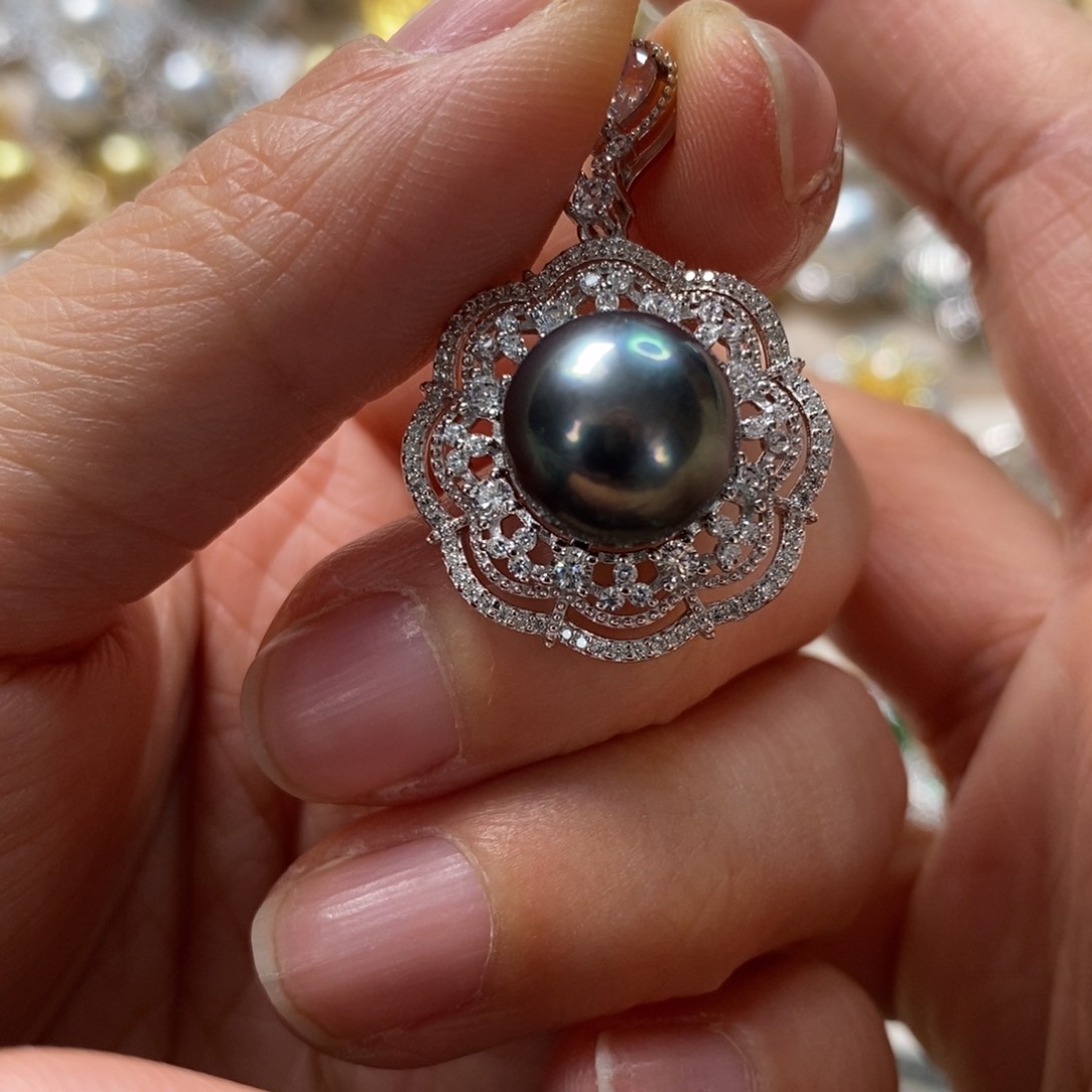 海水珍珠颈饰银S925镶嵌