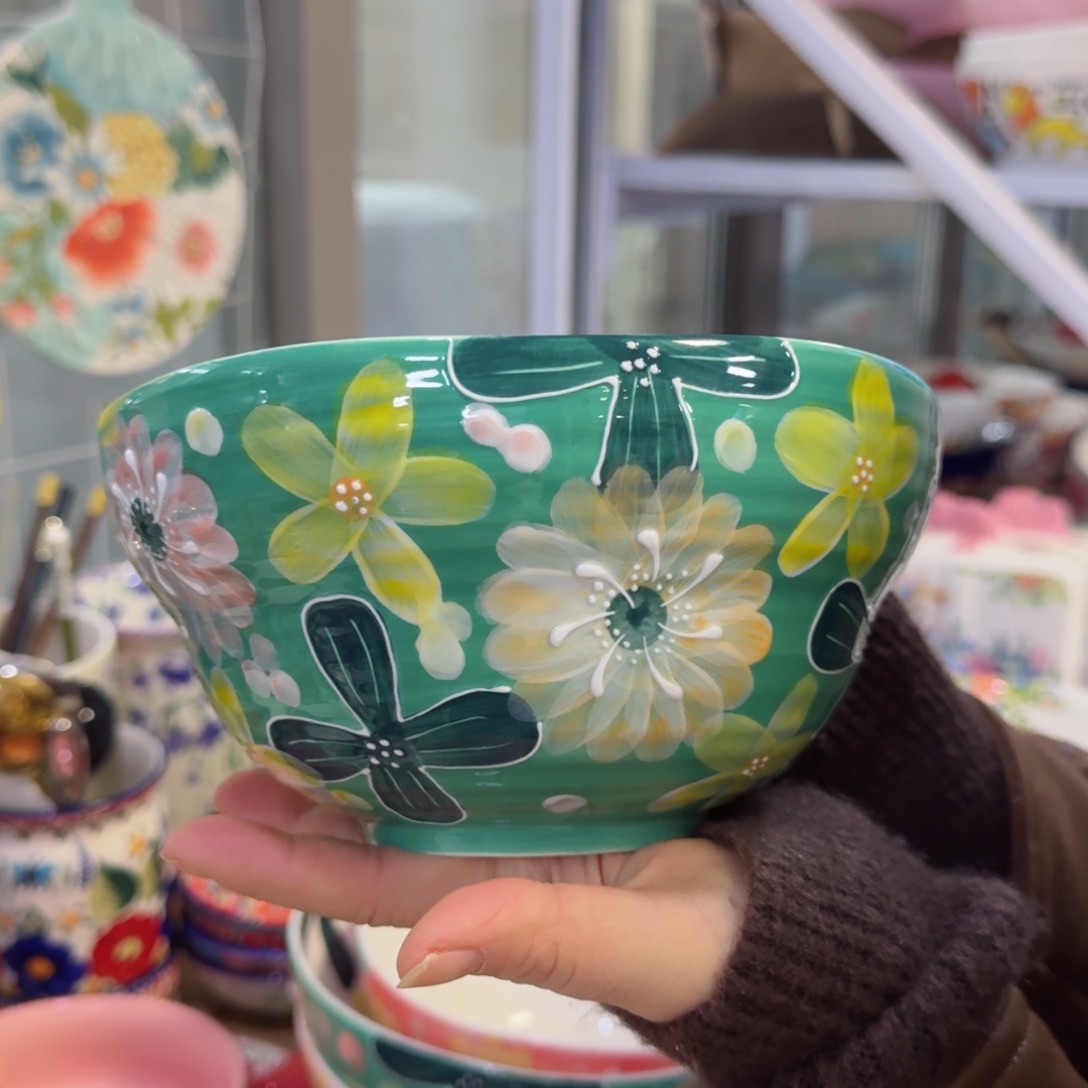 陶瓷7英寸花海葫芦碗一只看图