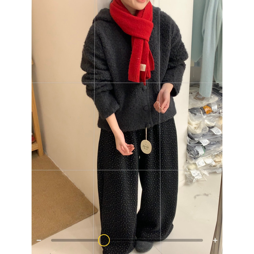 【Maomao】毛球球连帽毛衣+碎花裤