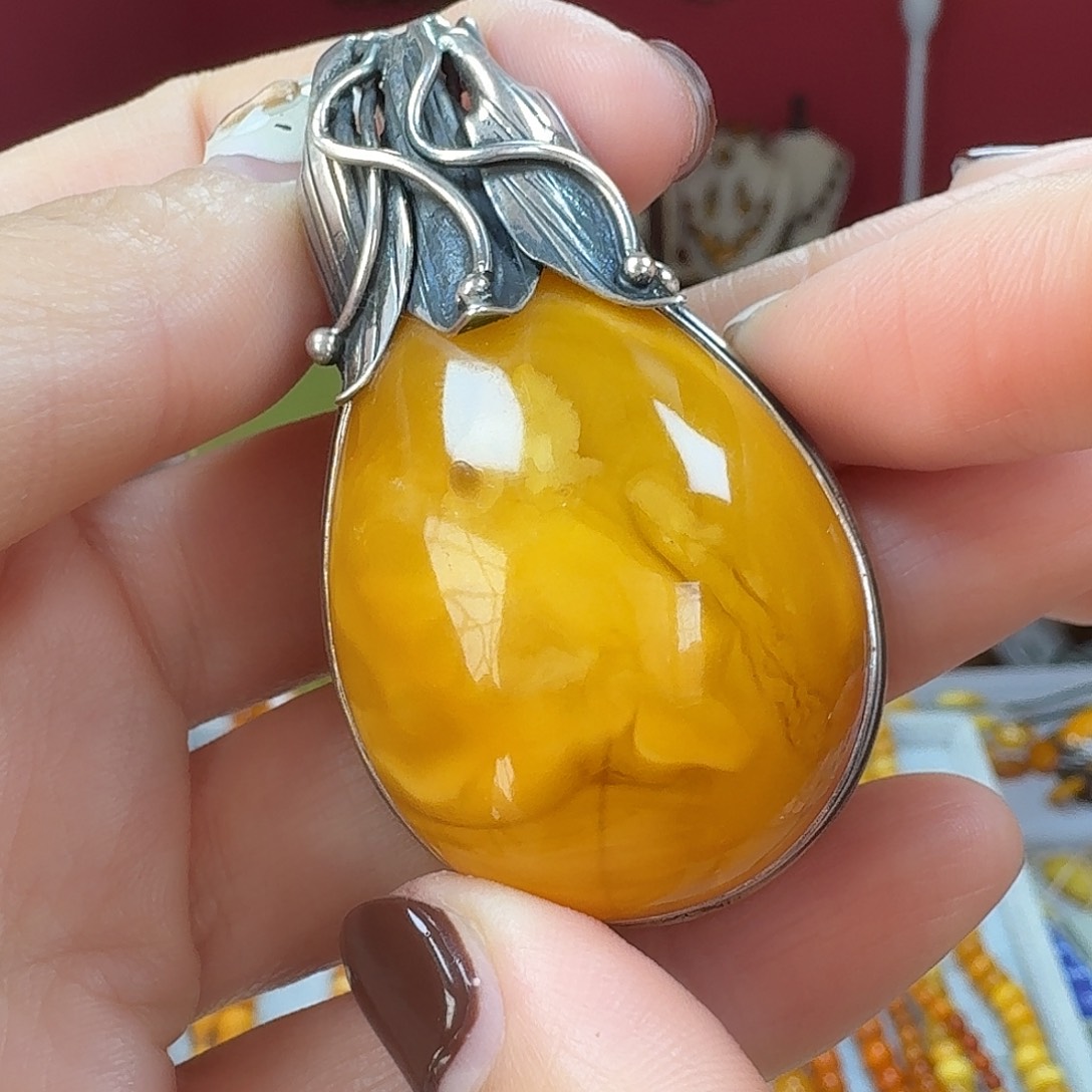 蜜蜡未镶嵌吊坠(不含链)吊坠