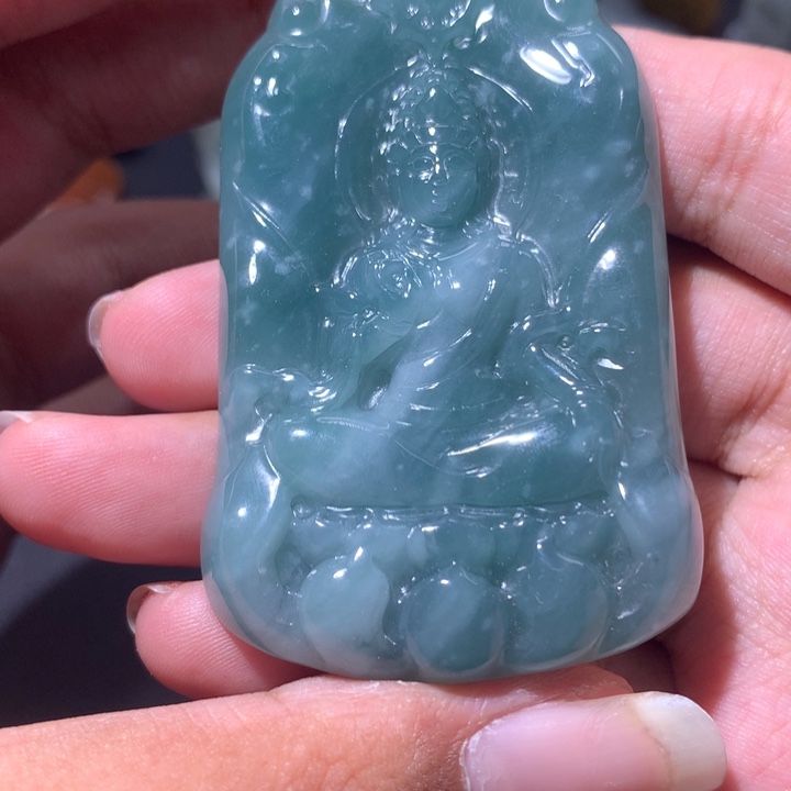 翡翠未镶嵌颈饰保真天然a货翡翠