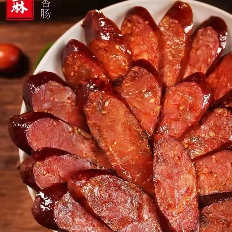 柏子树柴火烟熏手工麻辣香肠前腿肉腊肠