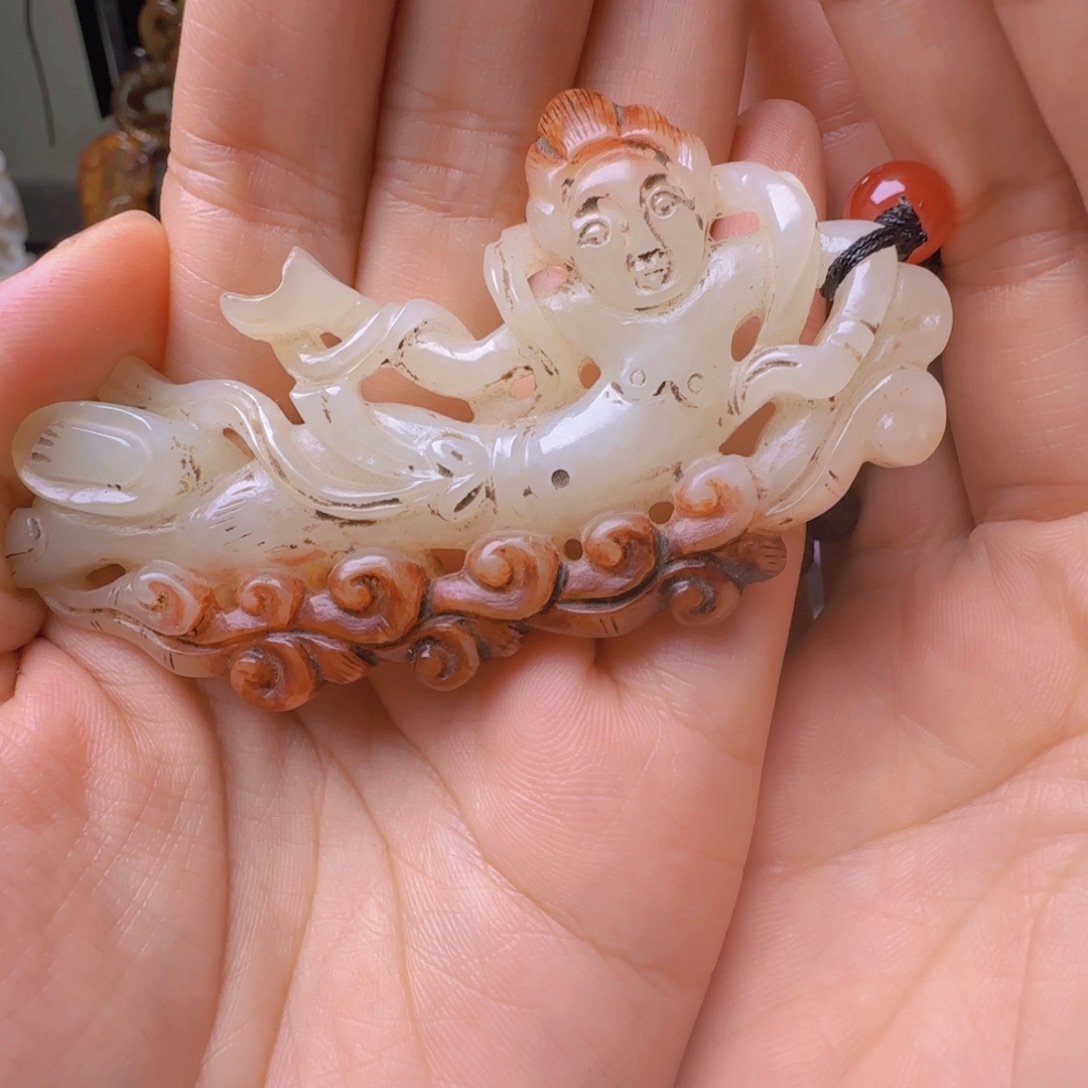 稚***虑未镶嵌手链和田玉（白玉）