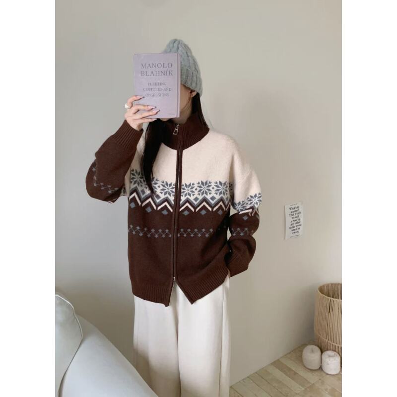 【琳姐】2025女士新款上衣百搭时尚长袖针织衫休闲高定款外套96329