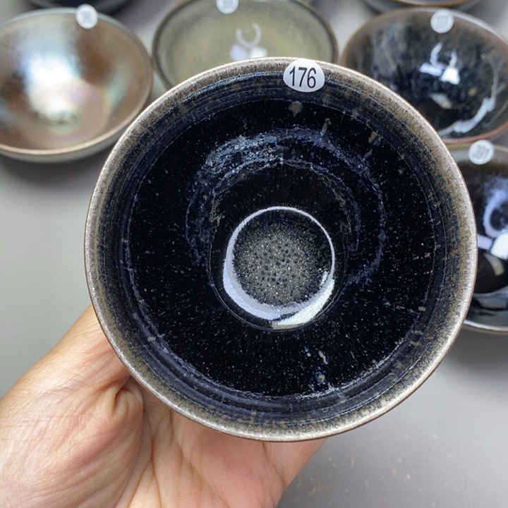 茶盏建窑建盏磨底柴烧主人杯微瑕