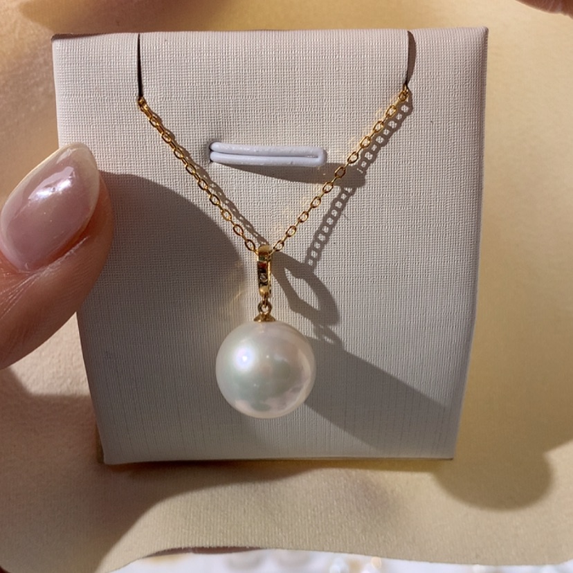 【闪购商品】淡水珍珠颈饰18K金镶嵌13mm