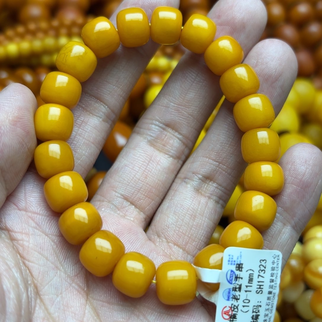 未镶嵌琥珀手链蜜蜡