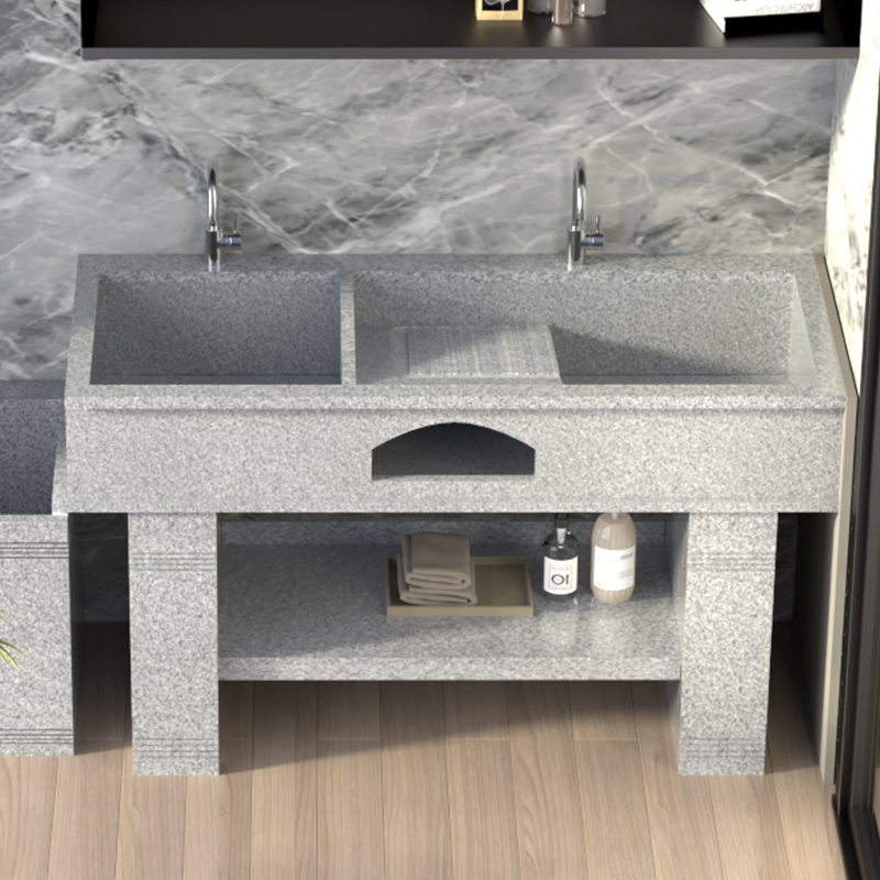 天然石材大理石洗衣池洗手盆阳台庭院搓衣板洗手台盆一体盆家用