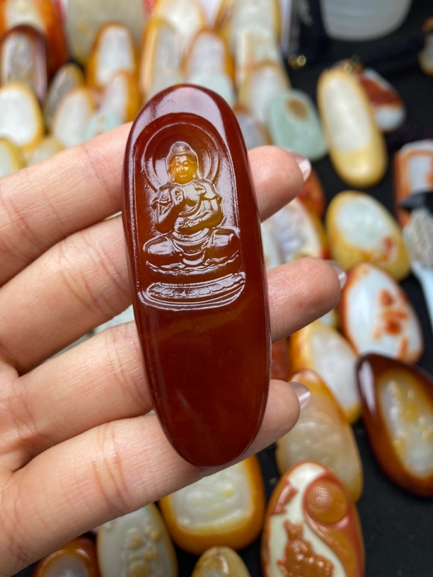 和田玉阿弥陀佛吊坠