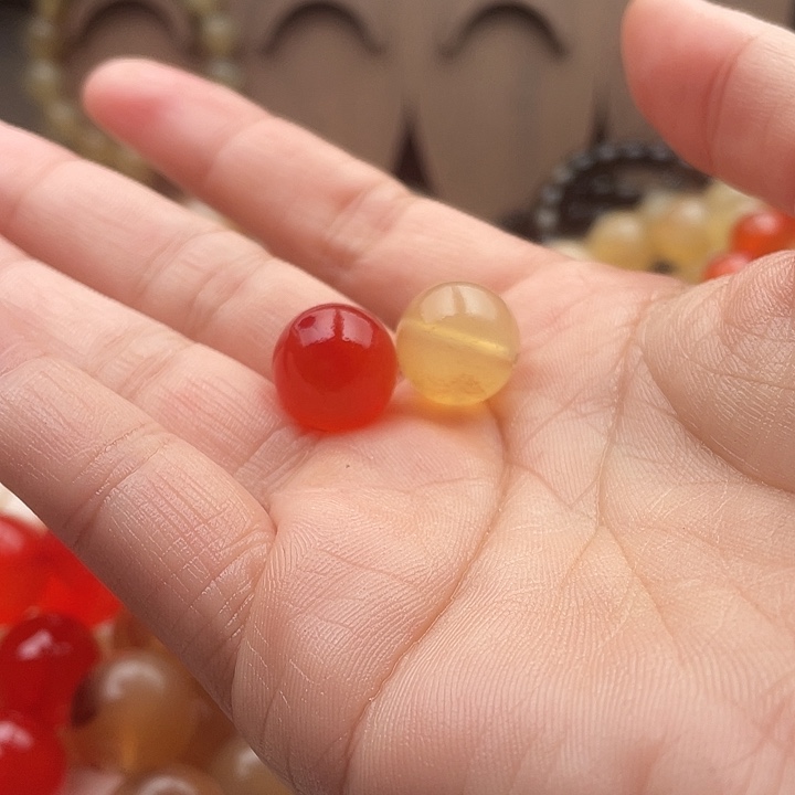 太***人珐琅非金属14高密青鱼石单珠