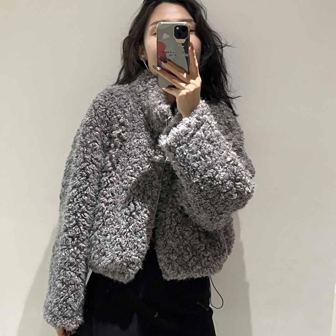 冬季圈圈羊羔毛短款外套女韩系慵懒风宽松显瘦百搭毛毛上衣