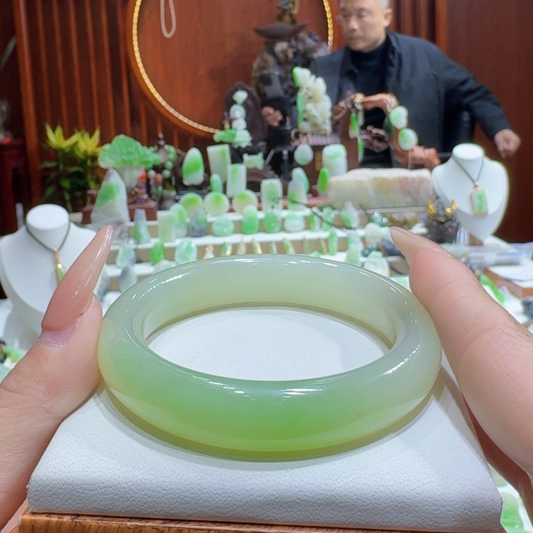 和田玉翠青5455未镶嵌